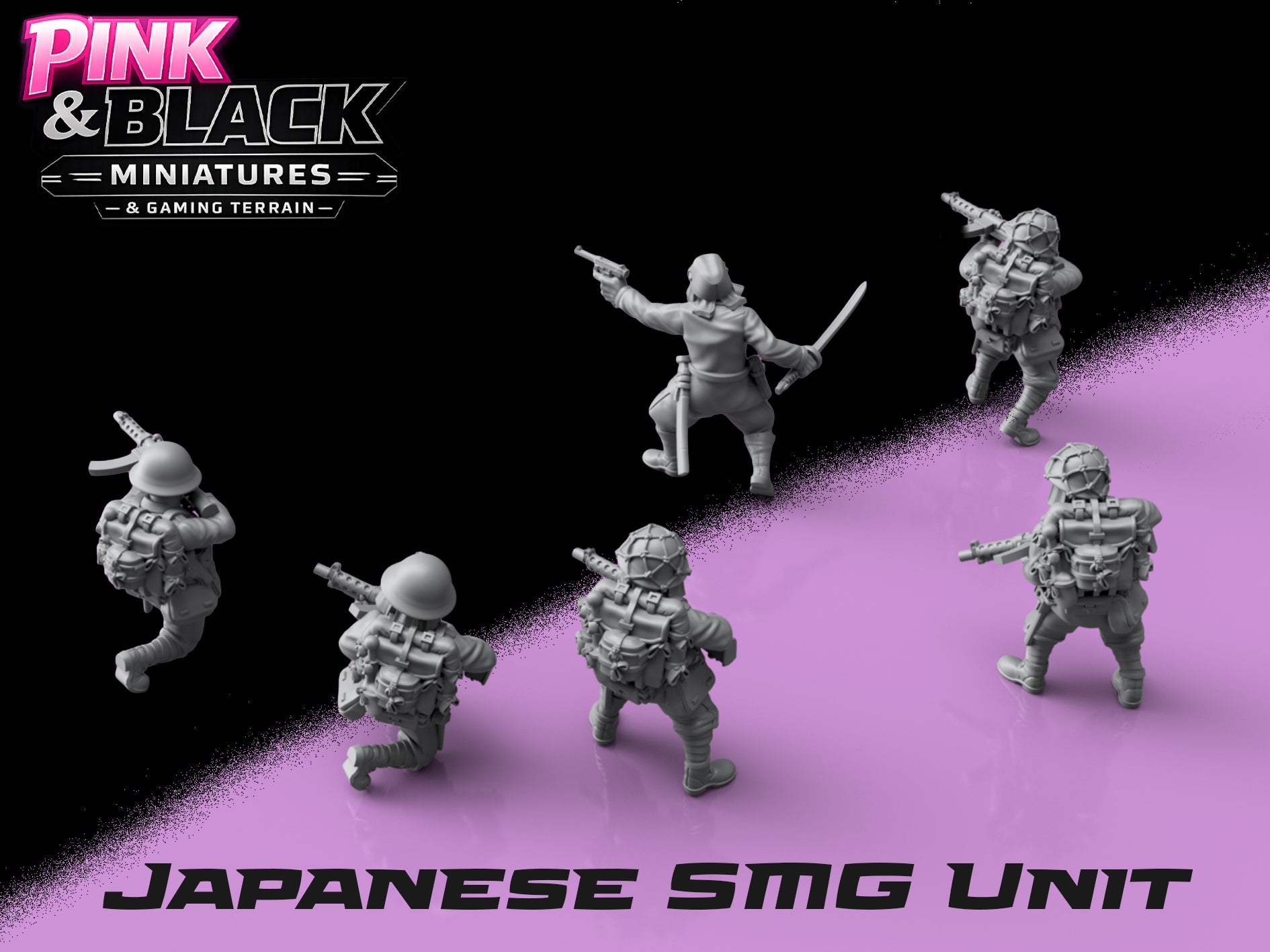 WWII Japanese SMG Troops & Officer