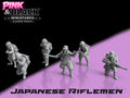 WWII Japanese Riflemen & Officer