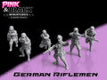 WWII German Riflemen & Officer