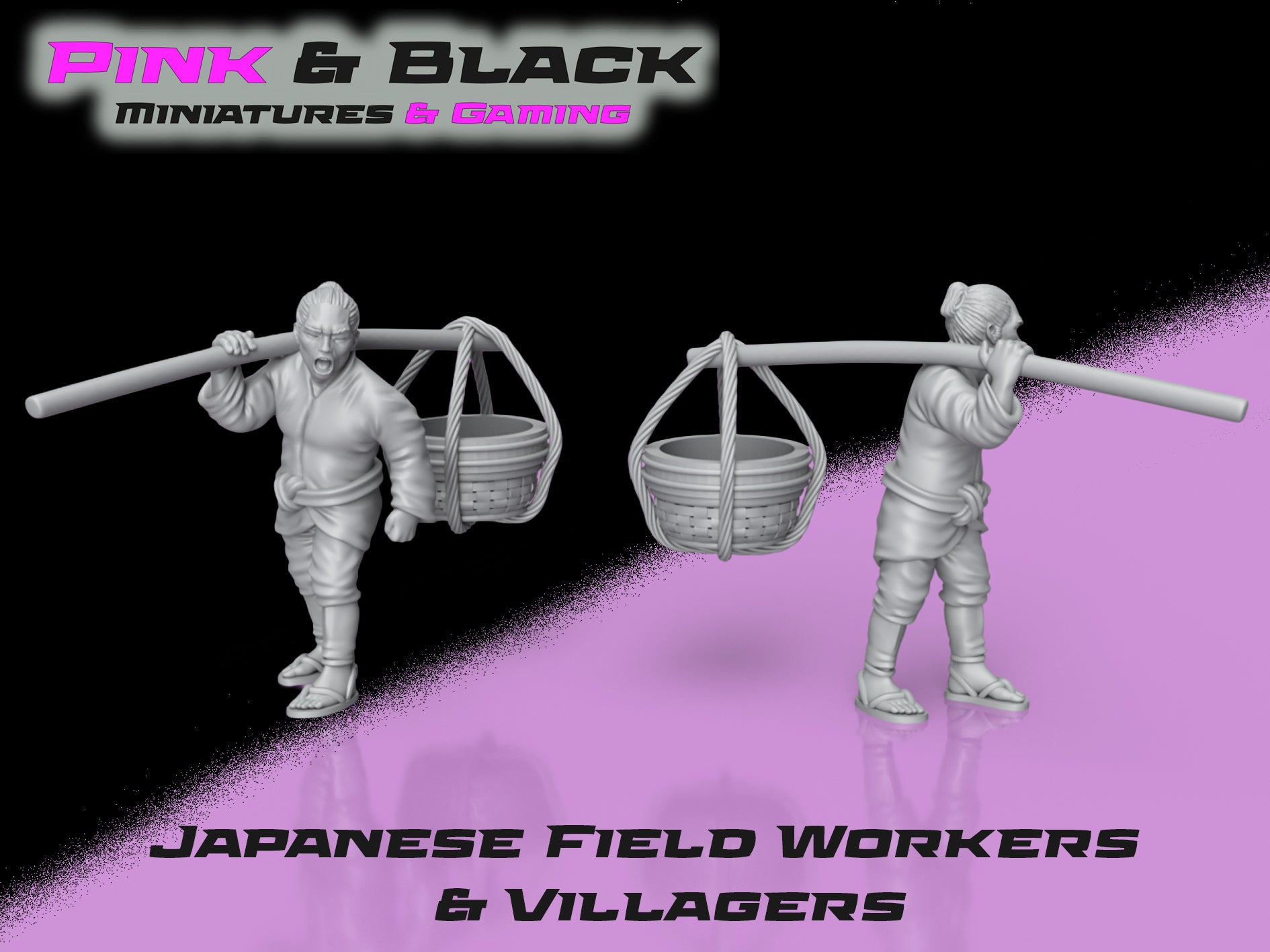 Japanese Field Workers & Villagers