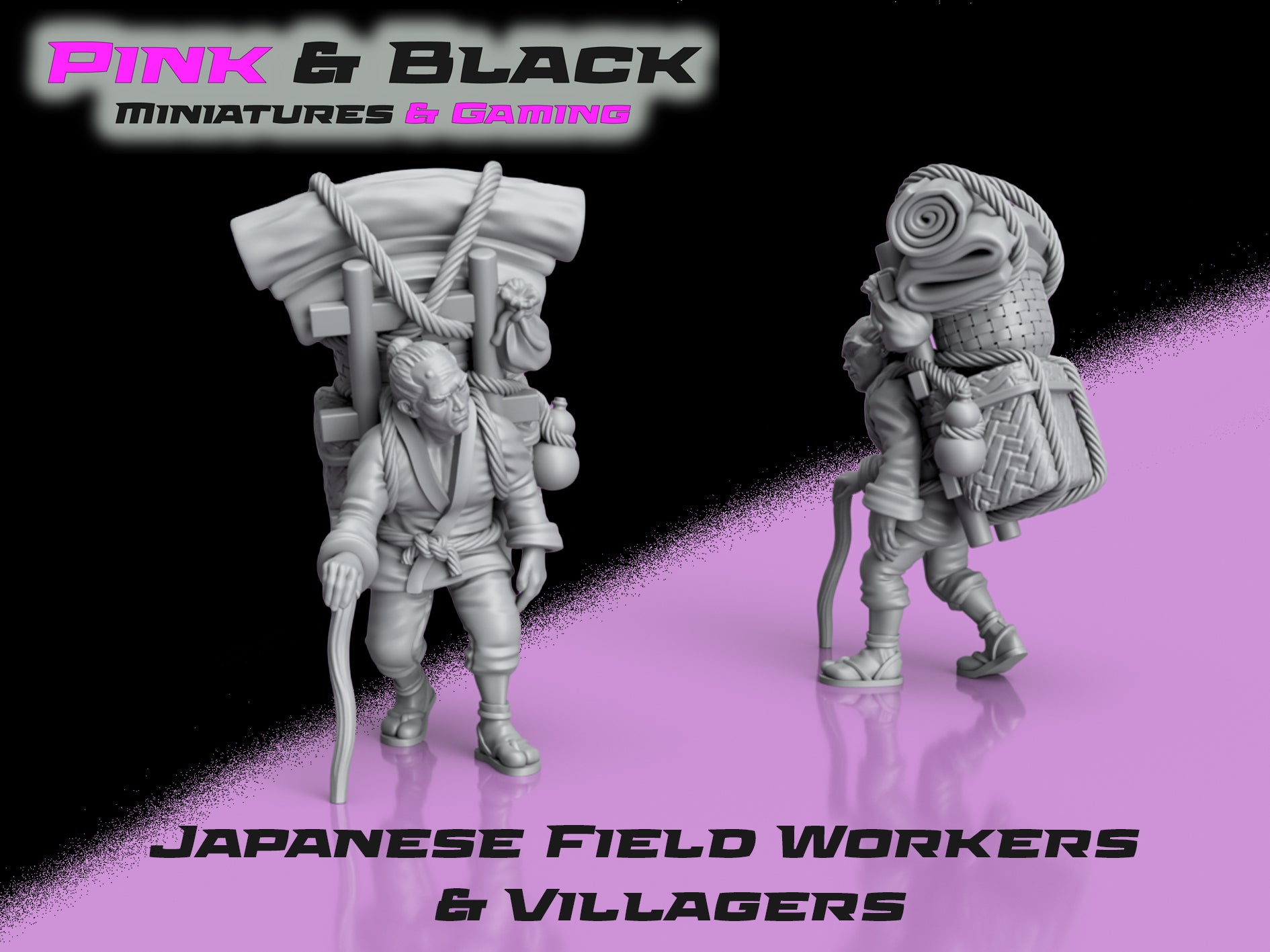 Japanese Field Workers & Villagers