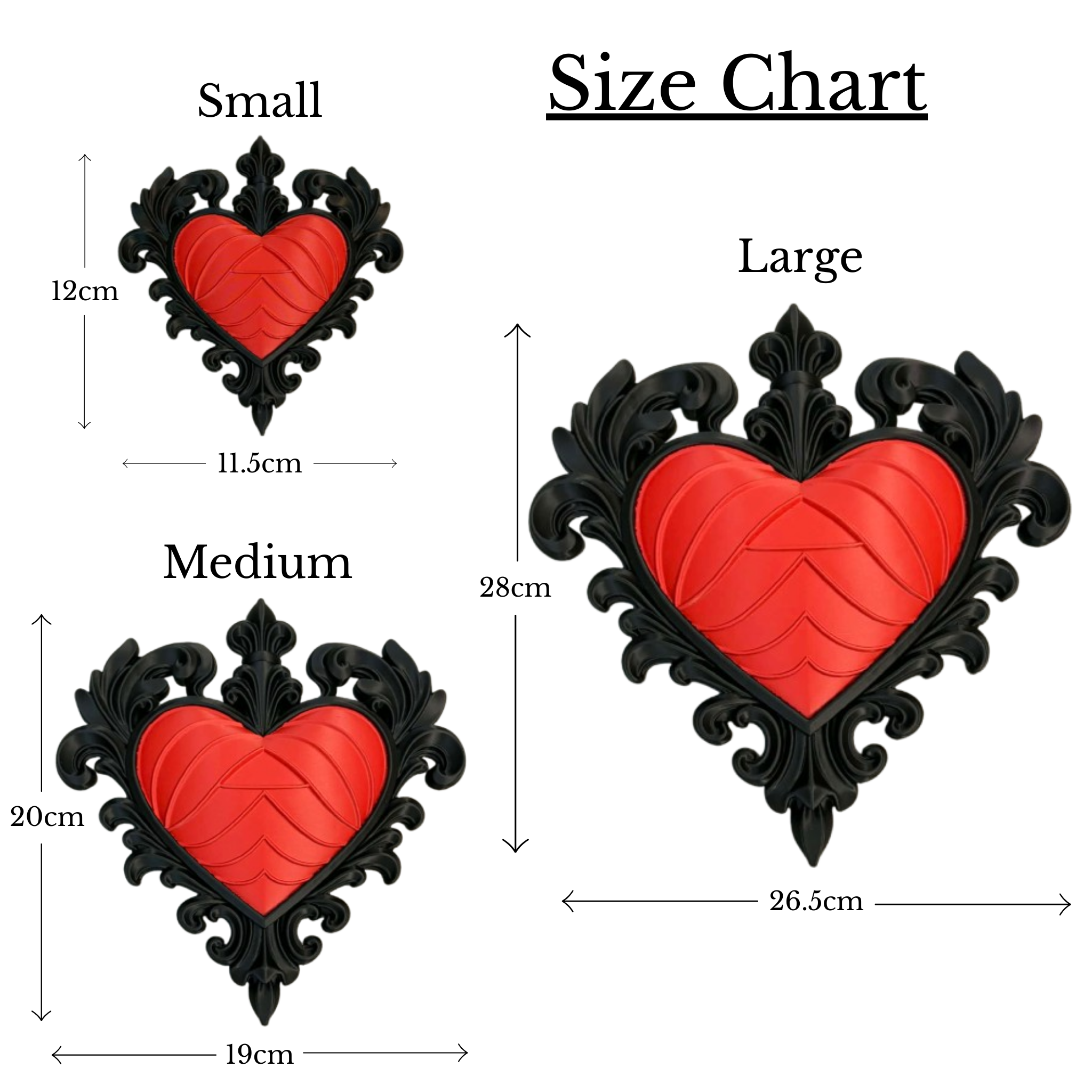 Gothic Heart Wall Plaque