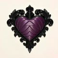 Shimmer Gothic Heart Wall Plaque