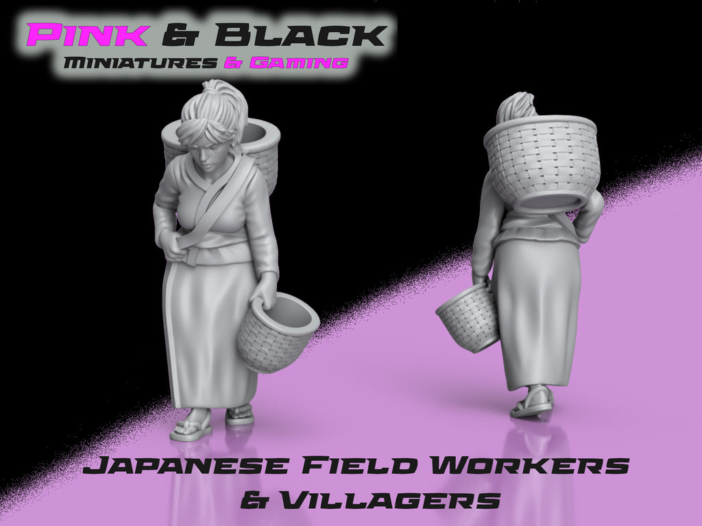 Japanese Field Workers & Villagers